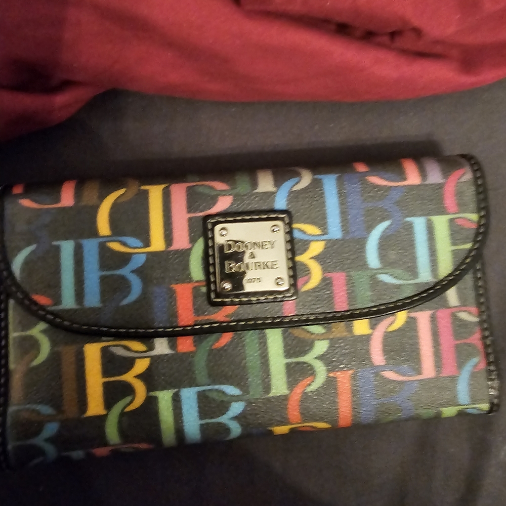Dooney & Bourke Multicolor Logo Clutch